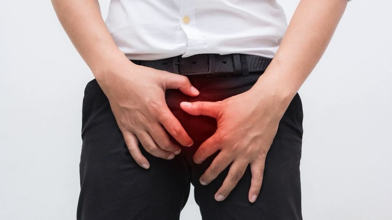 Douleur dans les parties génitales souffrant de prostatite